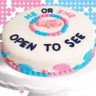 Gender reveal taart